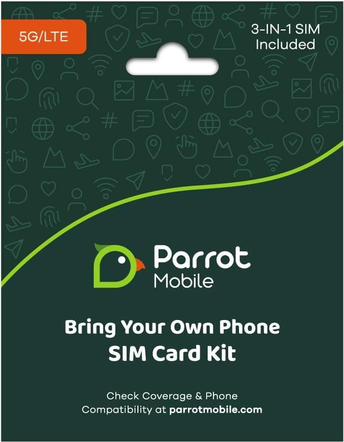 Packaging Front of the Parrot Mobile SIM Card Kit